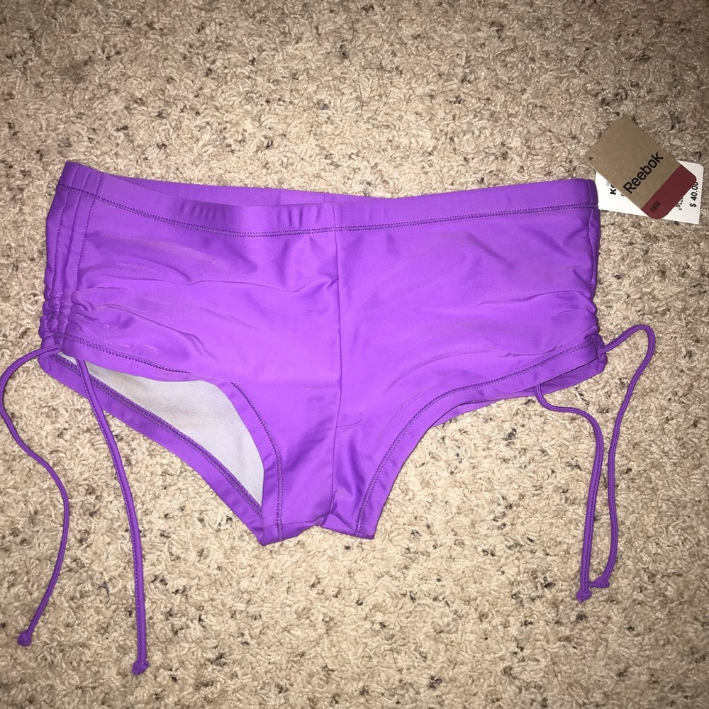 Purple Reebok Boyshorts Swim Bottoms